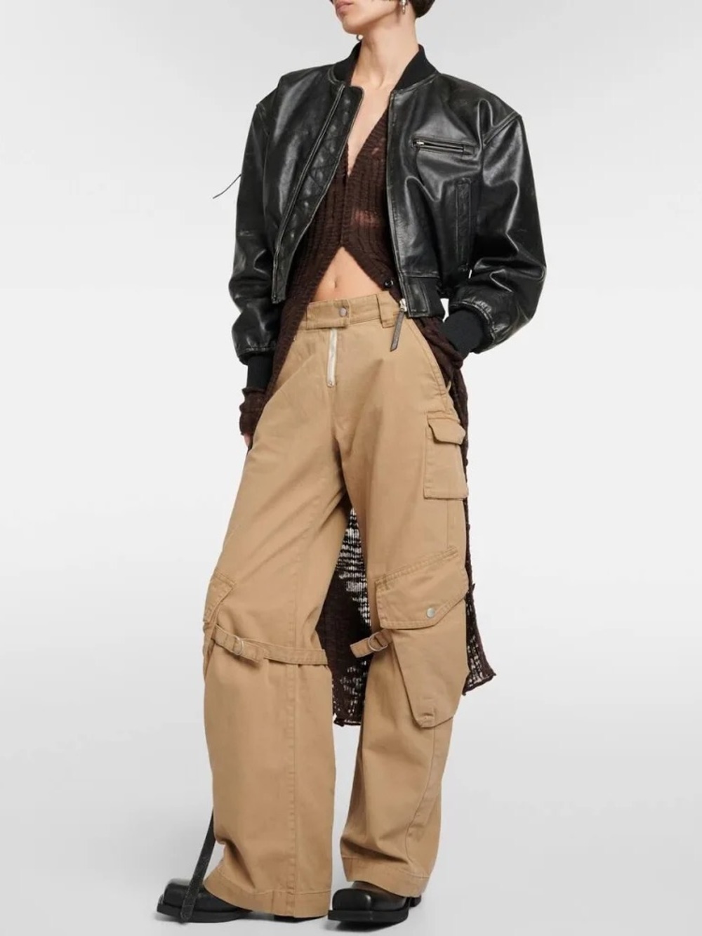 Acne Studios Potinal Belted Cotton Cargo Pants